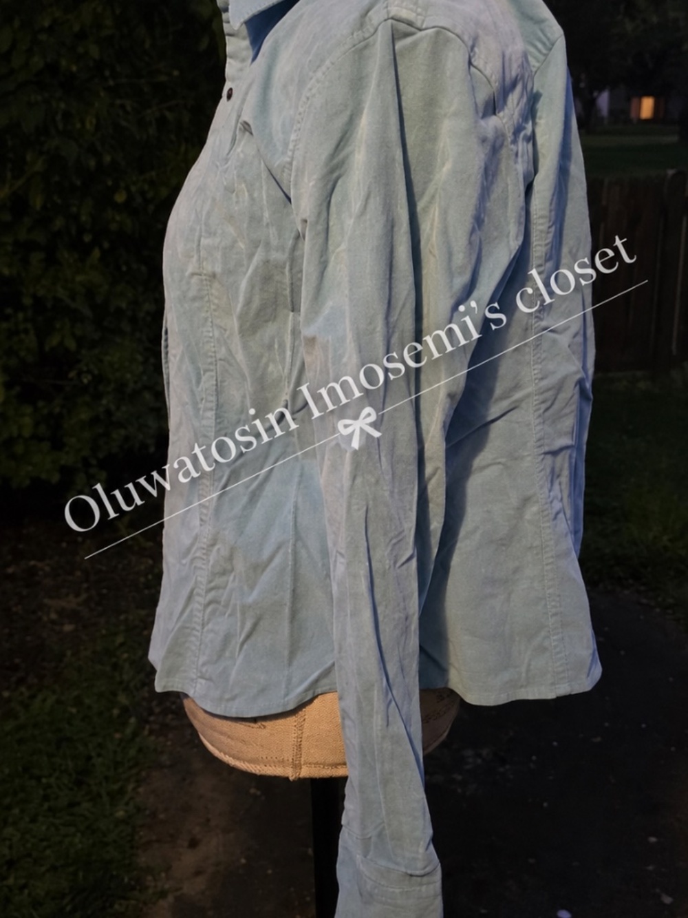 Blue Button-Down Jacket - Picture 3 of 4